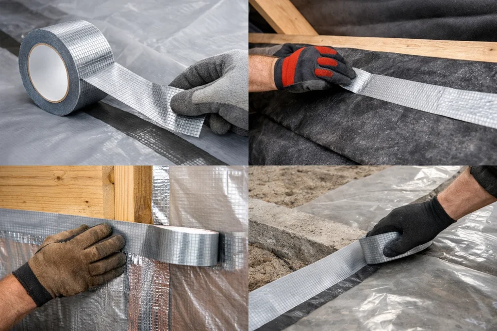 Армированная соединительная лента для пароизоляции и мембран