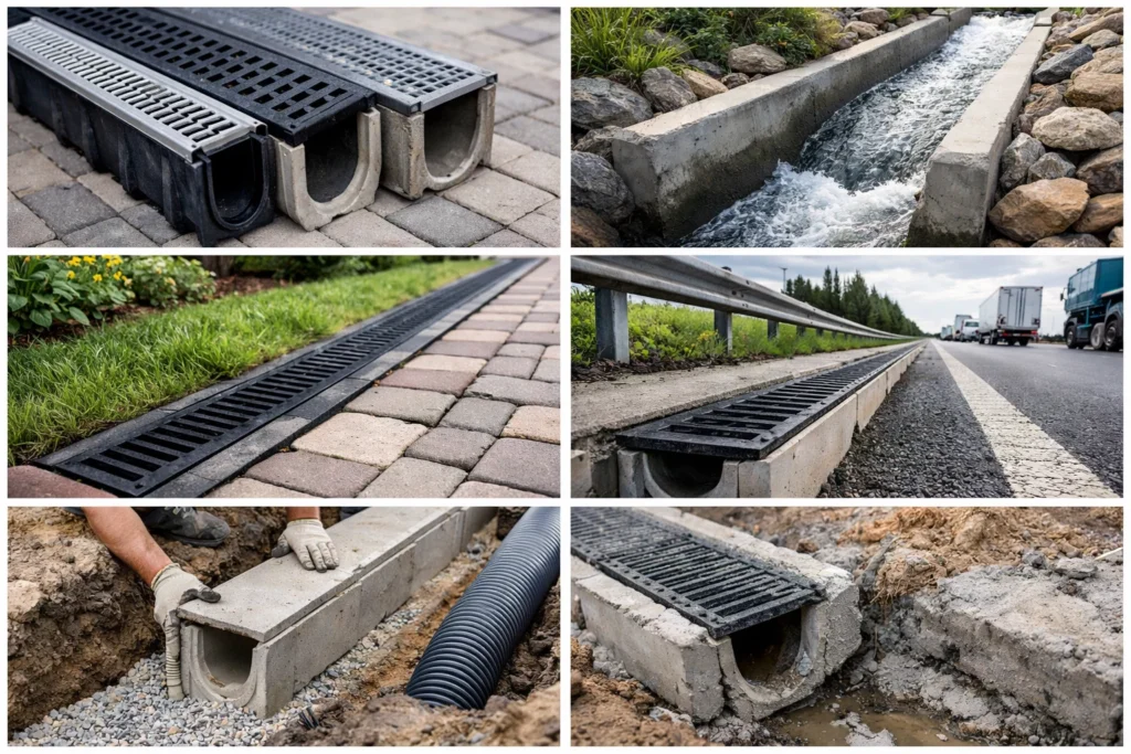 Дождевые лотки и каналы